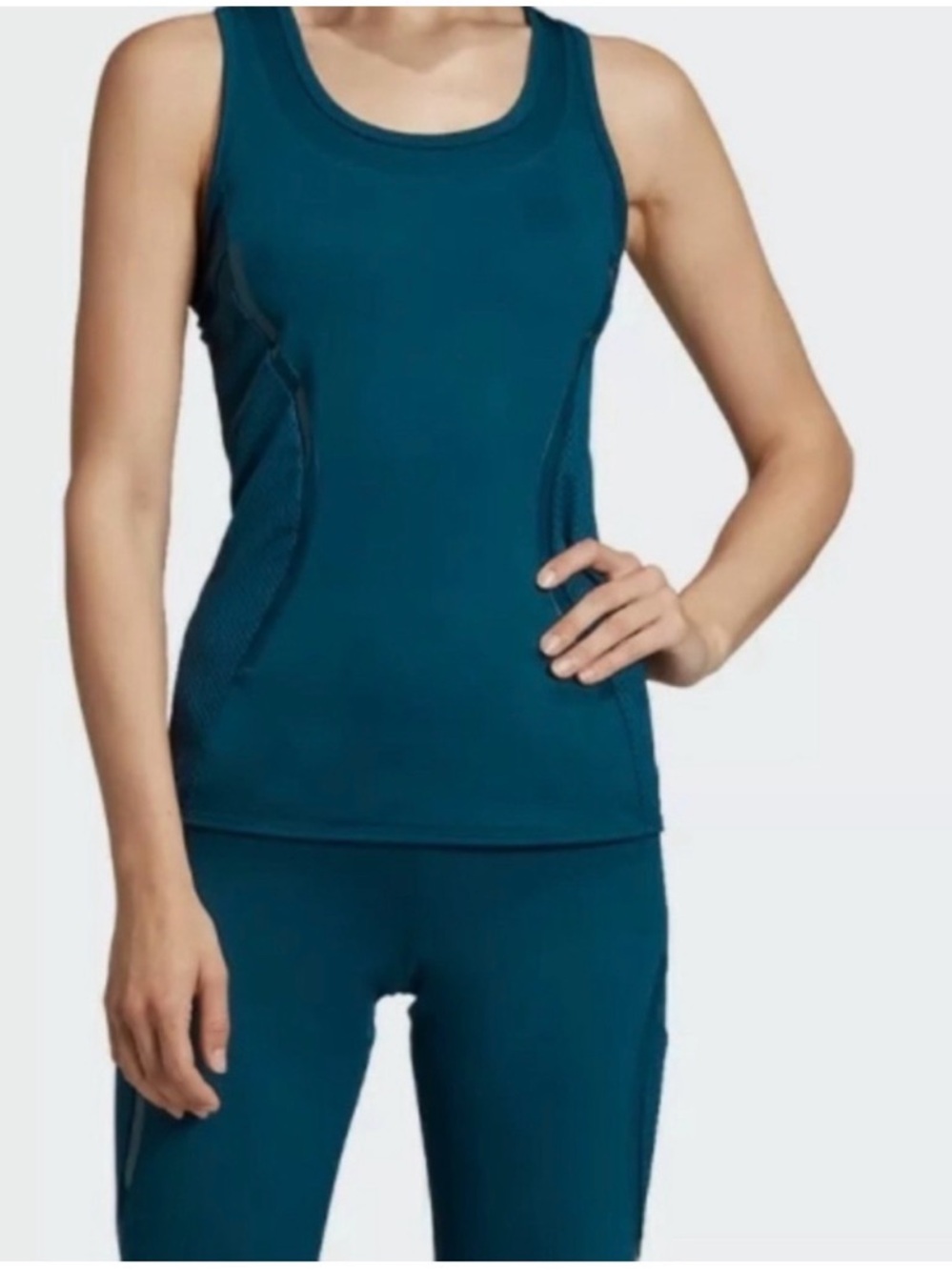 ADIDAS STELLA MCCARTNEY X-SMALL ESSENTIAL PERFORMANCE SET IN DEEP TEAL